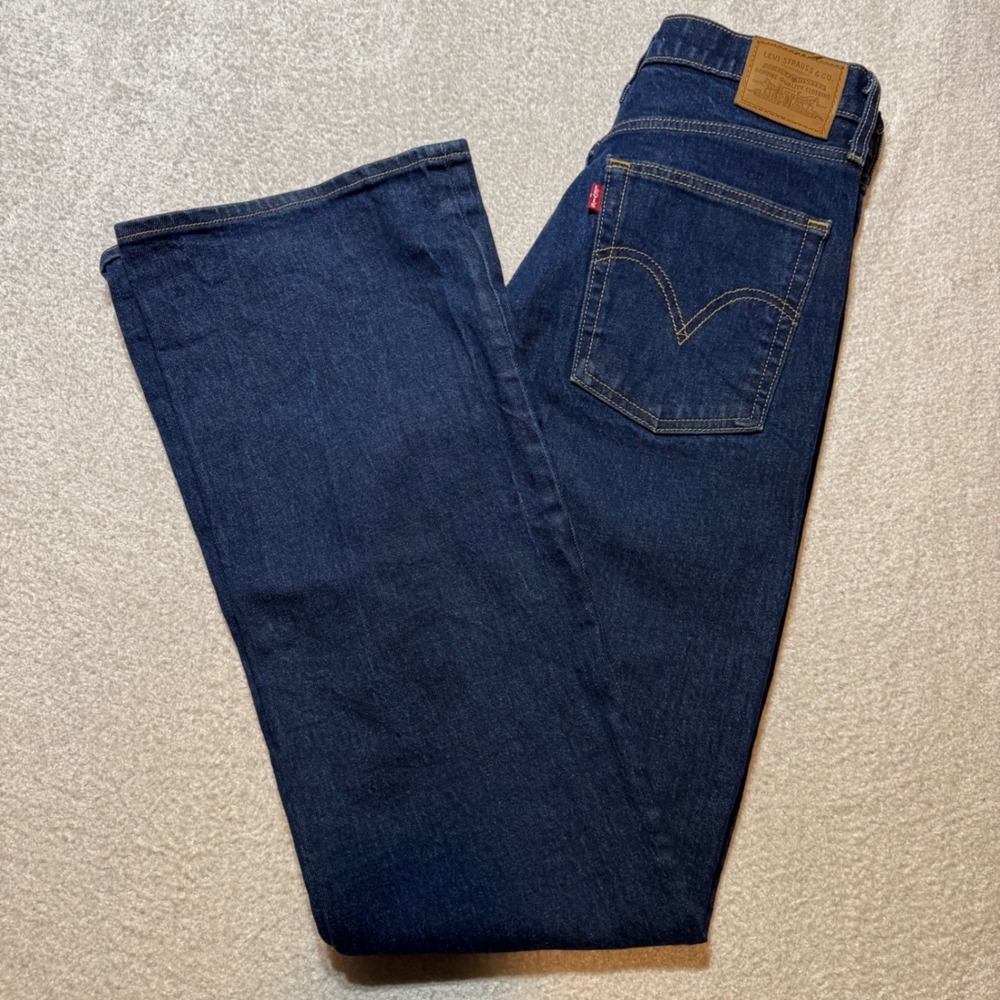 Levi's Premium Ribcage Boot Jeans Women's 29 Dark Wash High Rise Bootcut Flare